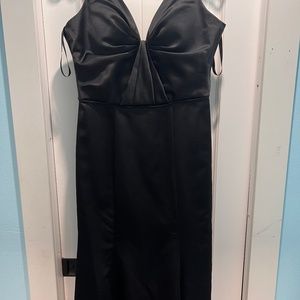 Black long bridesmaid dress